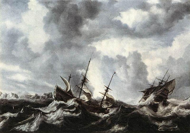 Bonaventura Peeters Storm on the Sea France oil painting art